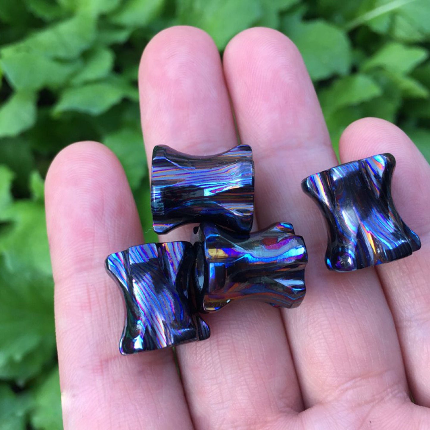 Paracord Bead Mokuti Timascus Titanium Damascus lanyard EDC knife bead-men's gift-bracelet of paracord-necklace pendant