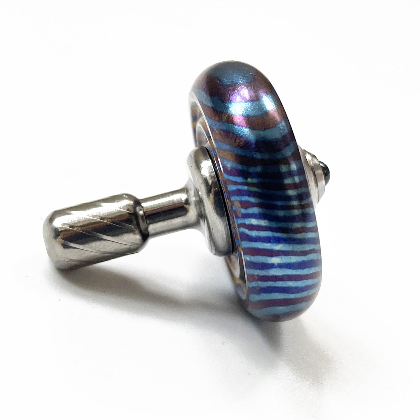 Fidget Spinner Mokuti Timascus Spin Top Titanium Damascus Titanium hand polished Finish Machining-EDC toy Mokuti Titanium Damascus Timascus