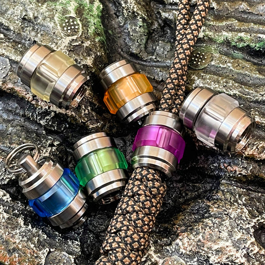 Paracord bead "Candy color Bead" Movable detachable Colorful Titanium bead Ti Bead lanyard knife bead-EDC-custom bead-gift for men-bracelet