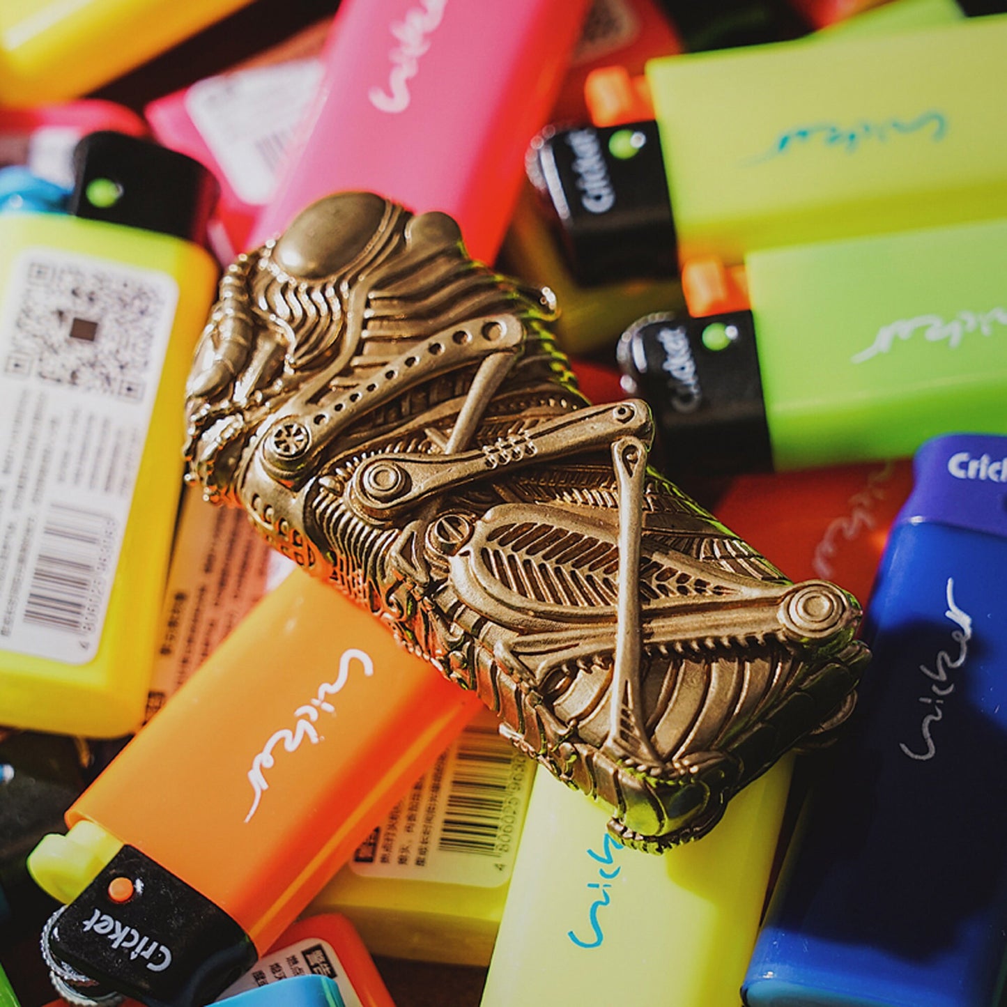 Cricket Lighter Case solid brass insects EDC charm Gothic and punk accessory Men gift Father gift husband gift