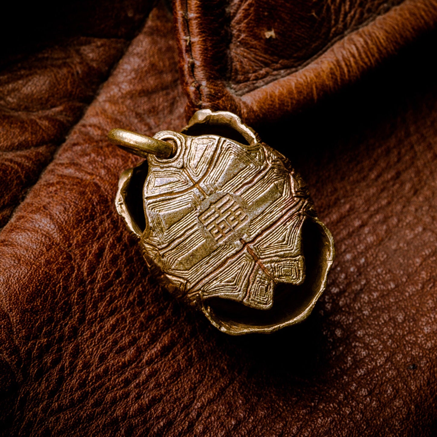 Turtle Shell bell key chain Solid Brass Key ring EDC charm Gothic and punk accessory deep sea lover Father gift, husband gift, best man gift
