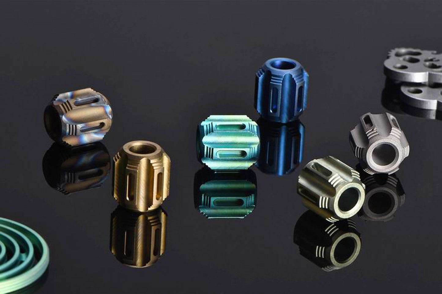 Paracord bead "Titanium Space Station" knife bead-lanyard bead-EDC bead-custom bead-gift for men-bracelet bead
