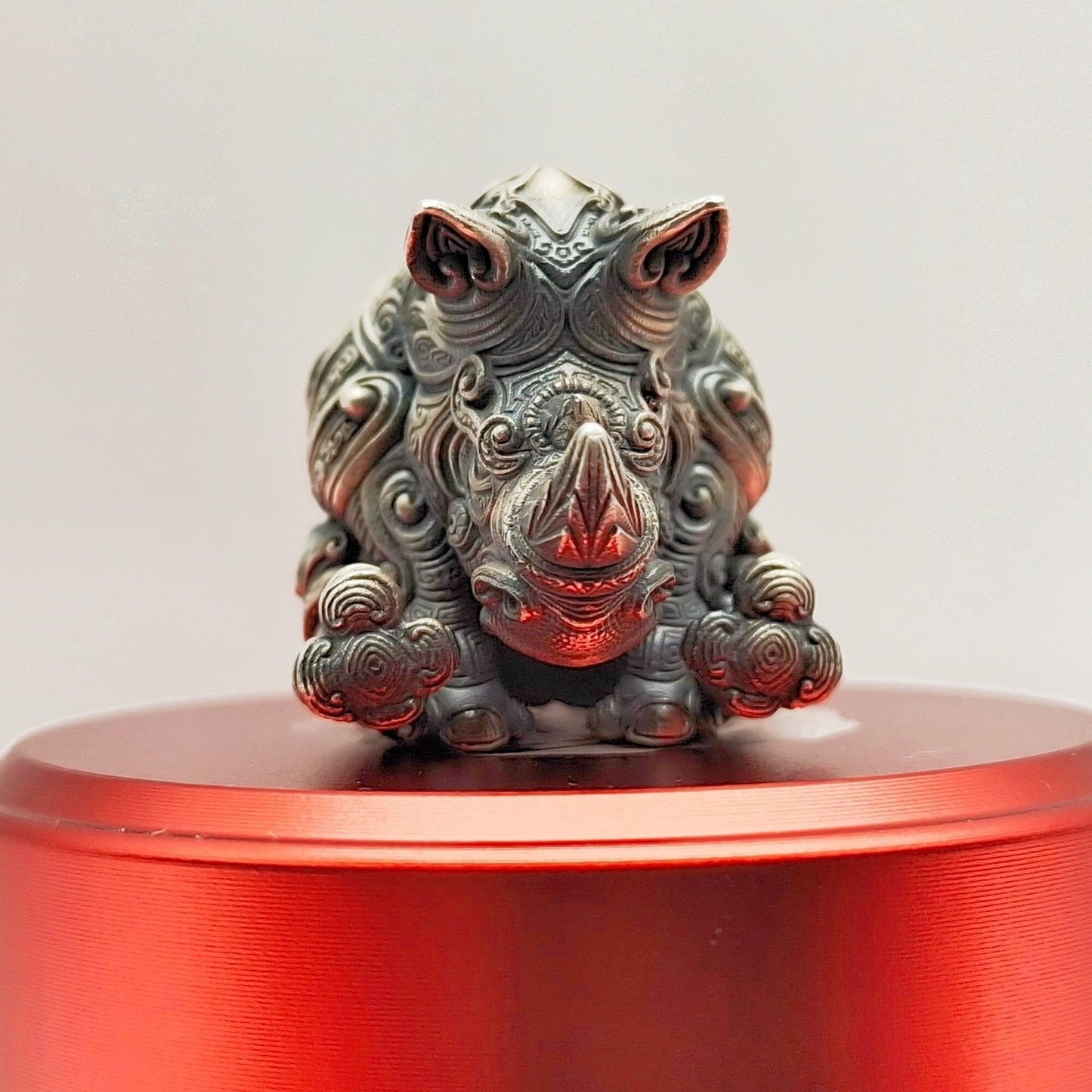 Paracord Bead "Rhinoceros Pattern Style" Handmade knife bead-lanyard bead-EDC bead-animal bead-gift for men-bracelet bead