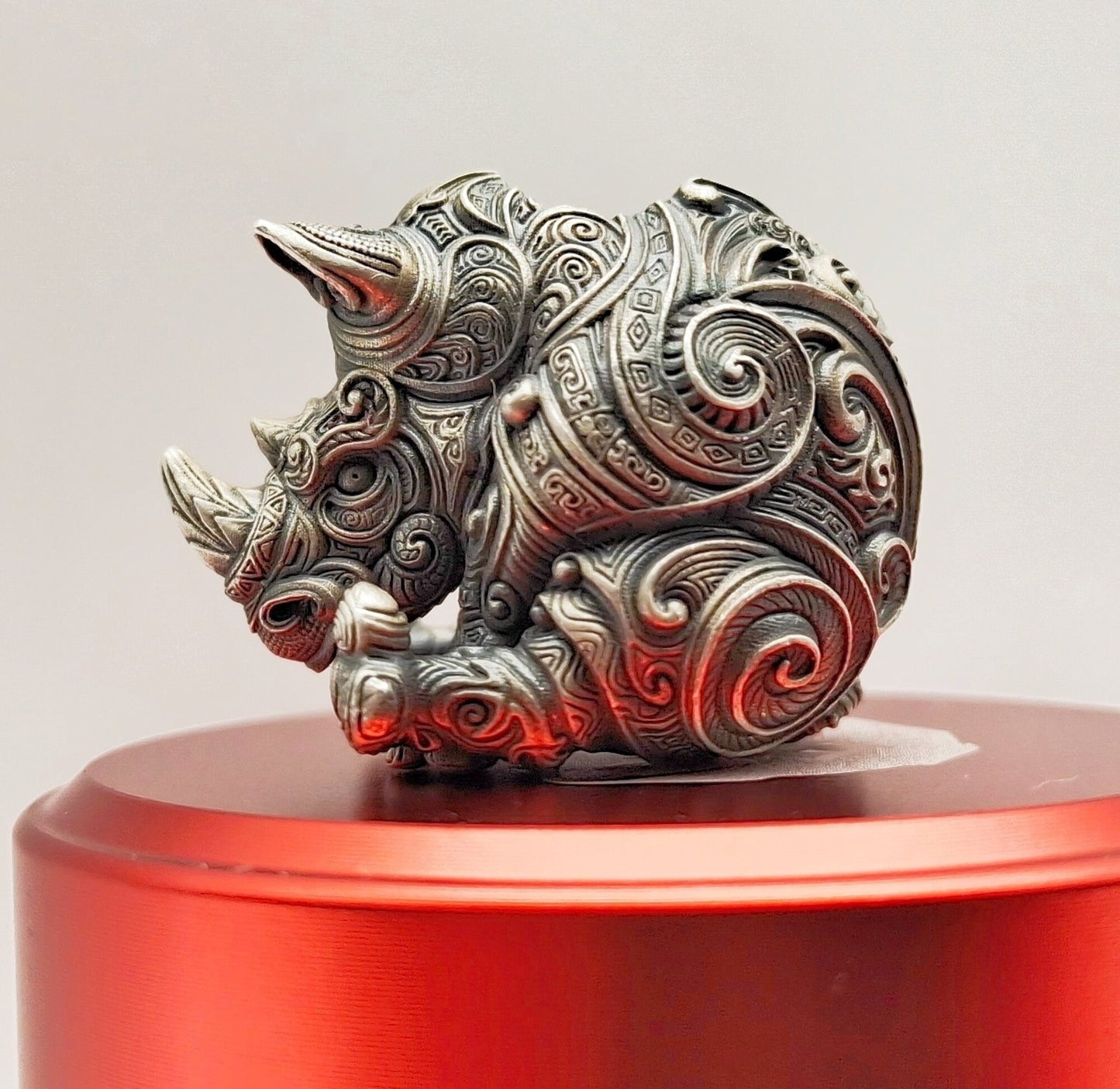 Paracord Bead "Rhinoceros Pattern Style" Handmade knife bead-lanyard bead-EDC bead-animal bead-gift for men-bracelet bead