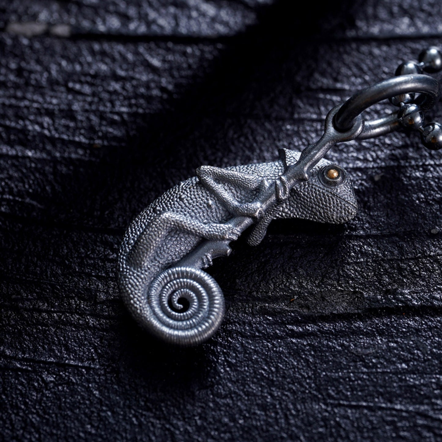 Chameleon Necklace Pedant S925 silver EDC charm gift for men Gothic and punk accessory Father gift, husband gift, best man gift