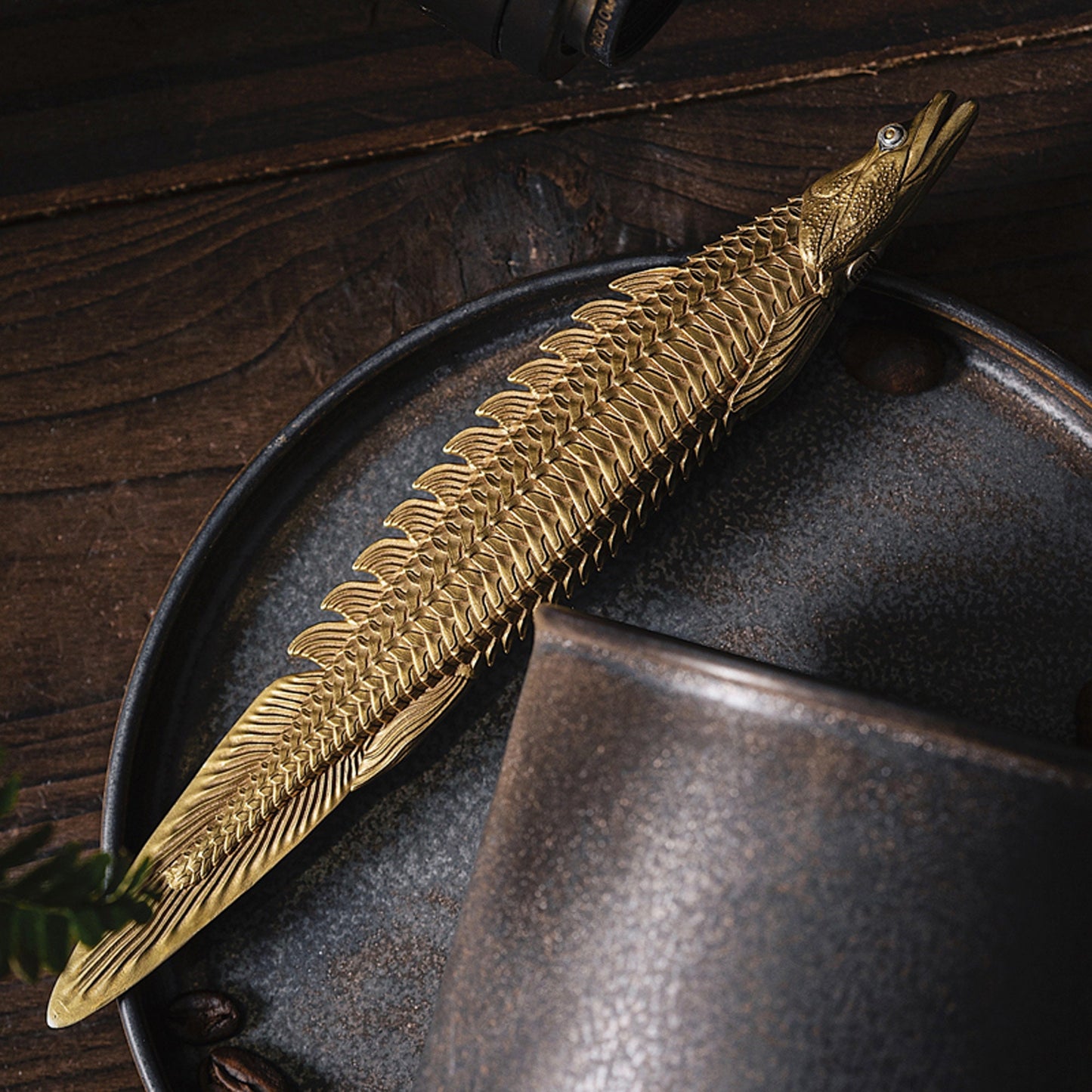 Polypterus Fish shape blunt knife box opener letter opener EDC charm Gothic and punk accessory Fishermen gift Father gift husband gift