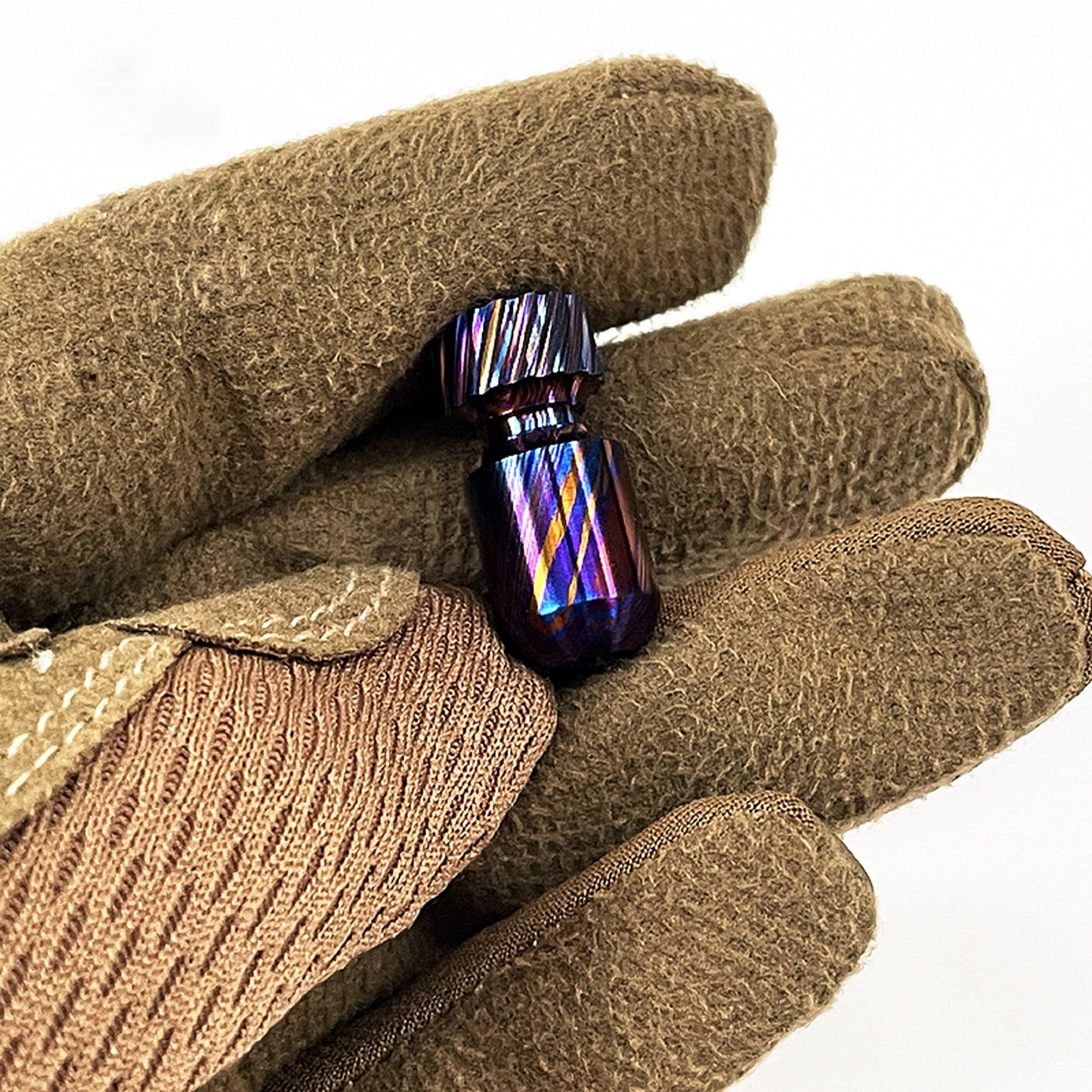 Paracord Bead Timascus Torpedo Tin Fish Shape Titanium Brass Alloy lanyard knife bead-EDC-custom bead-gift for men bracelet of paracord