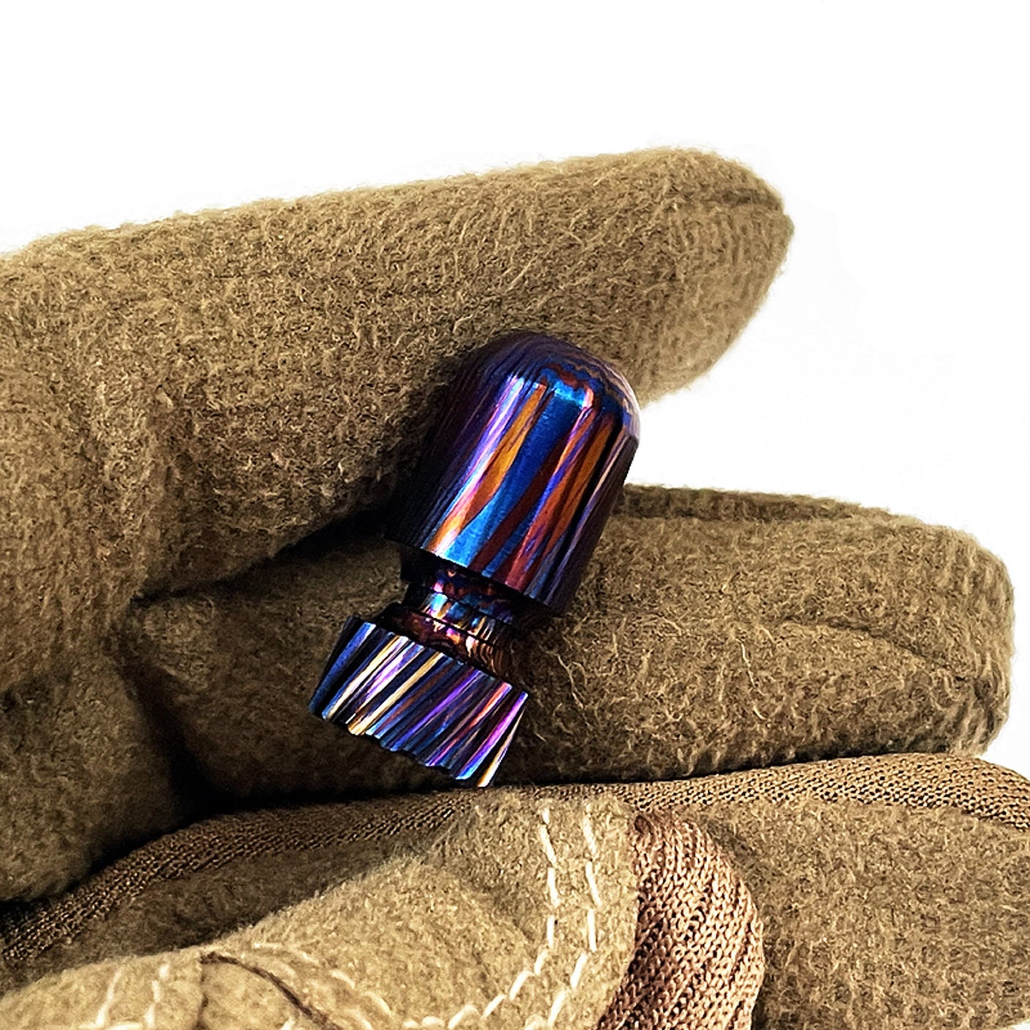 Paracord Bead Timascus Torpedo Tin Fish Shape Titanium Brass Alloy lanyard knife bead-EDC-custom bead-gift for men bracelet of paracord