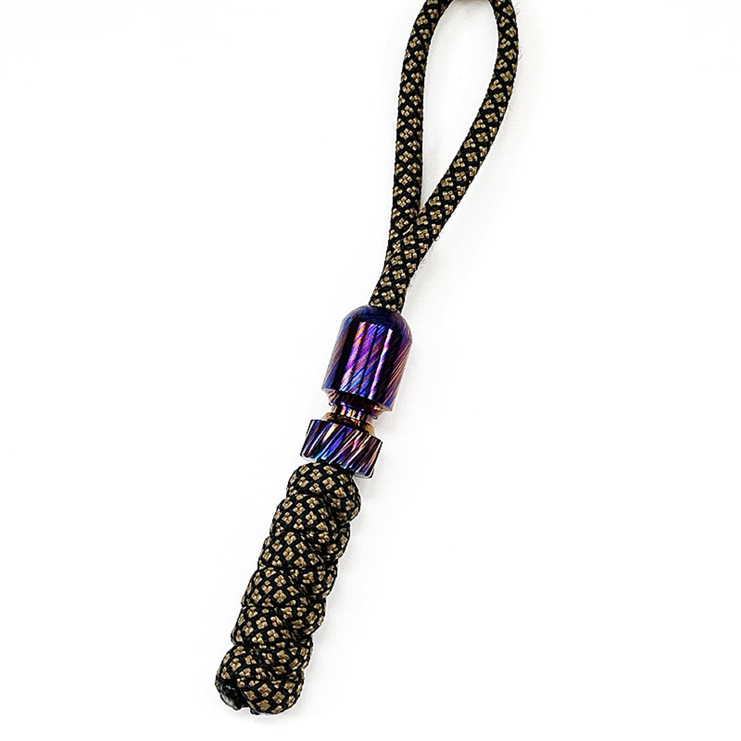 Paracord Bead Timascus Torpedo Tin Fish Shape Titanium Brass Alloy lanyard knife bead-EDC-custom bead-gift for men bracelet of paracord