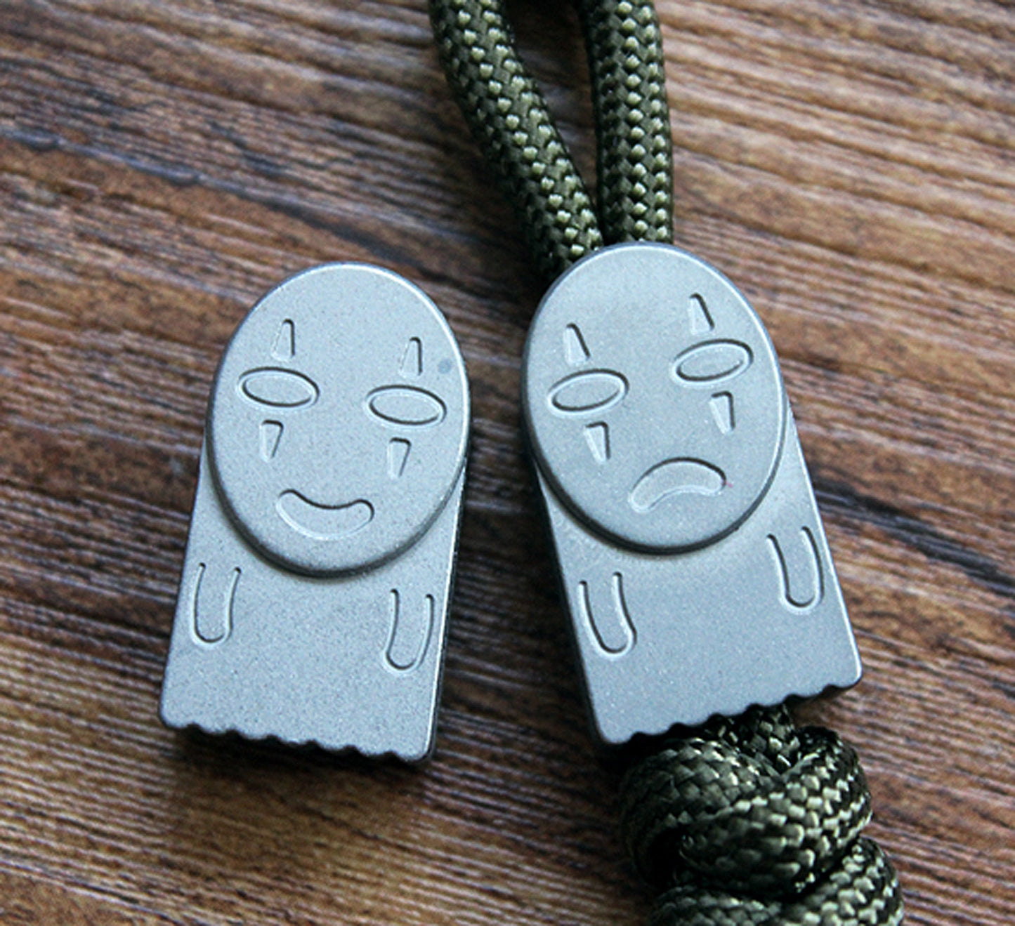 Paracord bead "No Face Man" knife bead-lanyard bead-EDC bead-custom bead-gift for men-bracelet bead