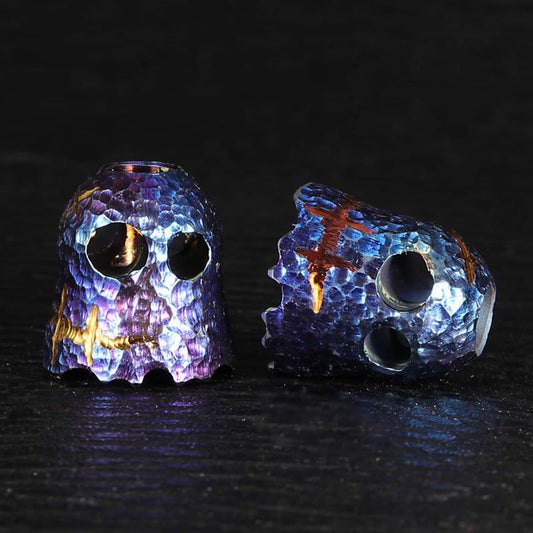 Paracord bead "Hand Engraved Titanium Bead"" knife bead-lanyard bead-EDC bead-custom bead-gift for men-bracelet bead