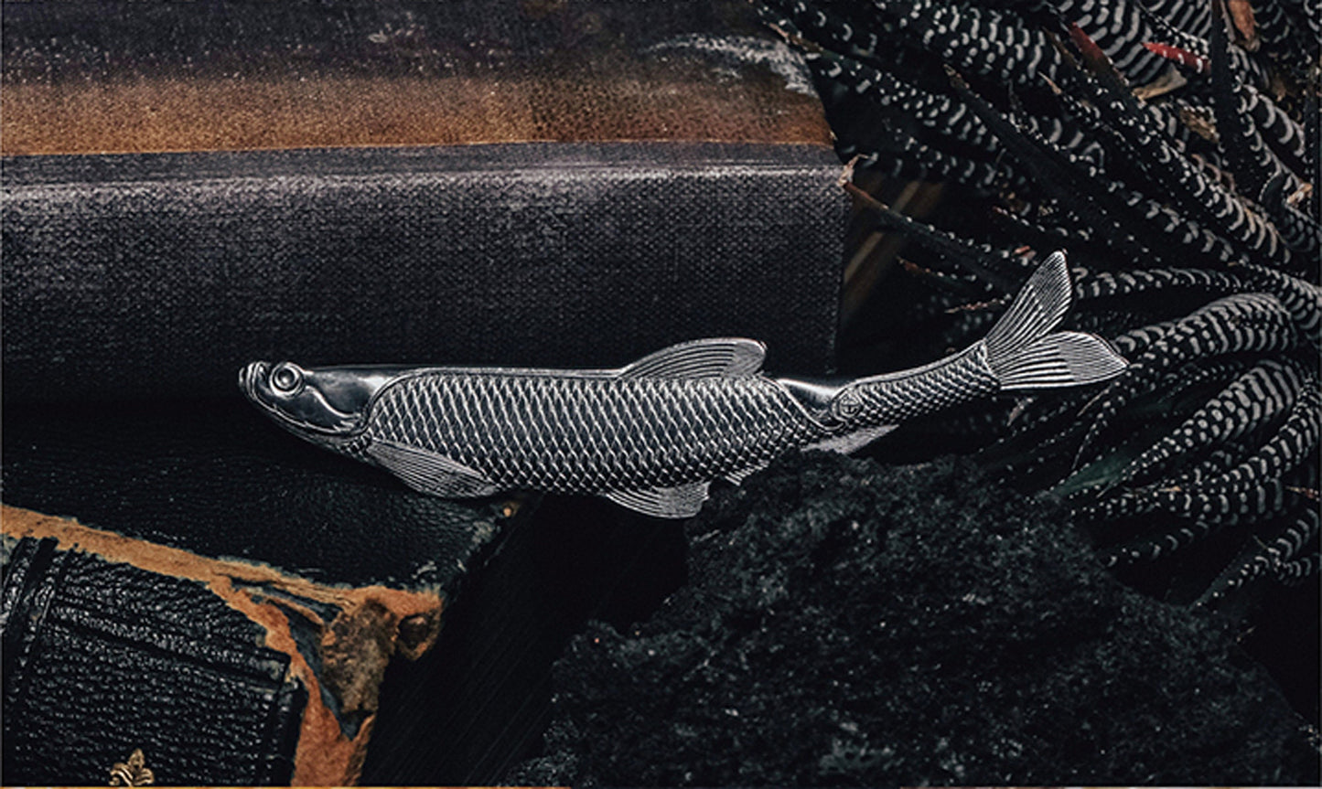 Predatory Carp Bookmark "Read and Live" Solid 316L Stainless steel EDC sea lover Fishermen gift Father gift, husband gift, best man
