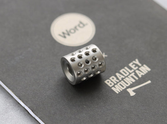 Paracord bead "Multihole Titanium Bead" knife bead-lanyard bead-EDC bead-custom bead-gift for men-bracelet bead