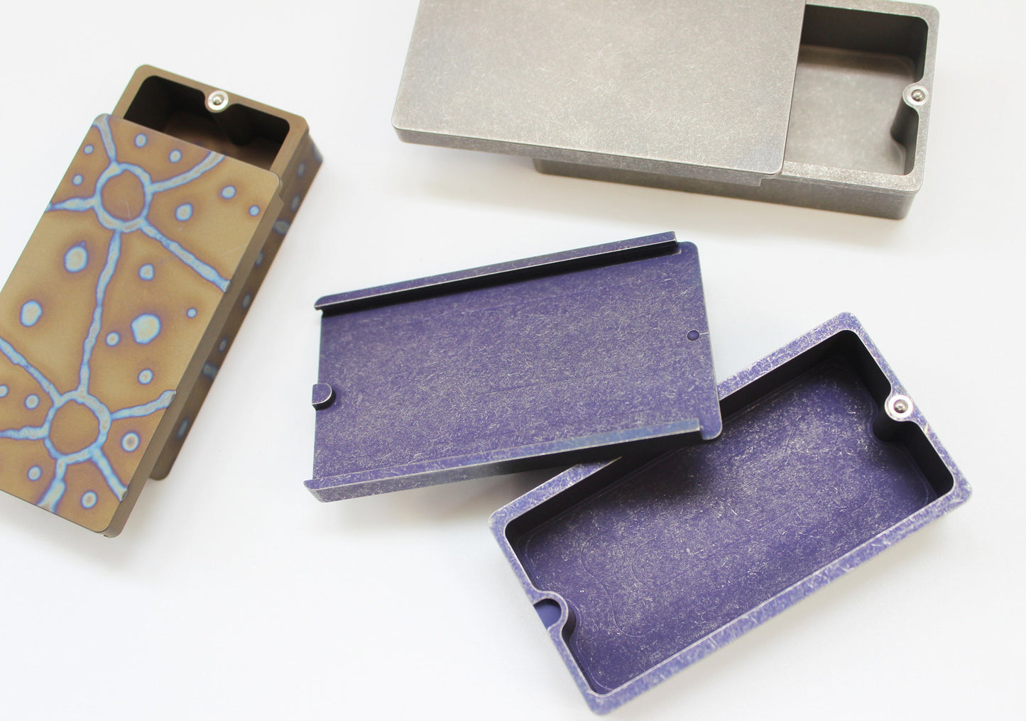 Titanium Case EDC storage case pill case matchbox charm Gothic and punk accessory Men gift Father gift husband gift