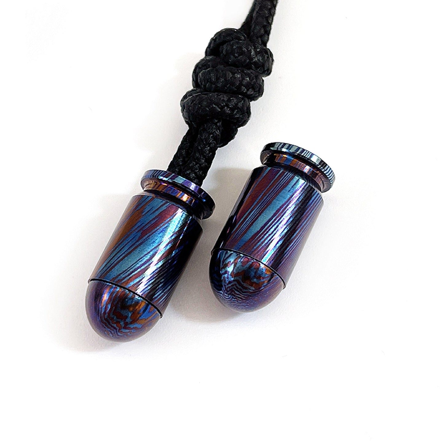 Paracord Bead Timascus Bullet Shape Titanium Brass Alloy lanyard knife bead-EDC-custom bead-gift for men bracelet of paracord