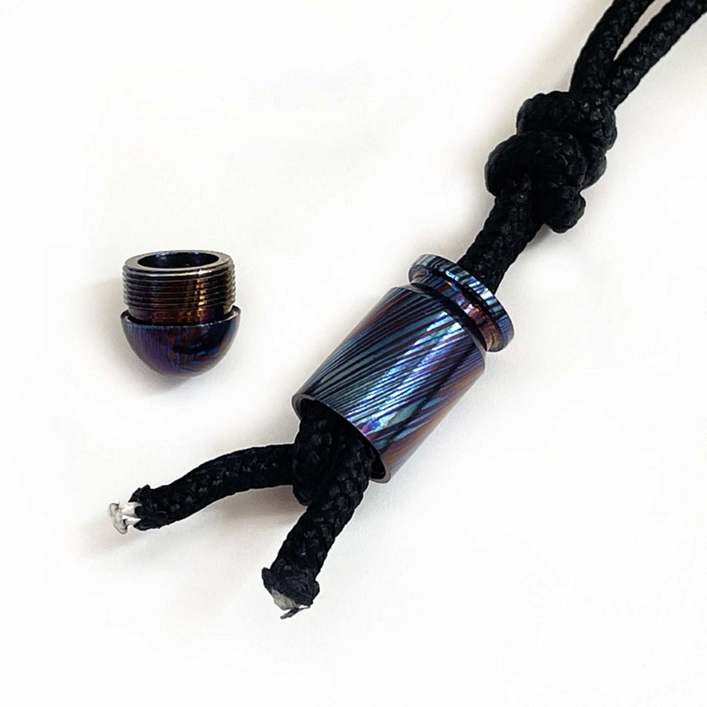 Paracord Bead Timascus Bullet Shape Titanium Brass Alloy lanyard knife bead-EDC-custom bead-gift for men bracelet of paracord