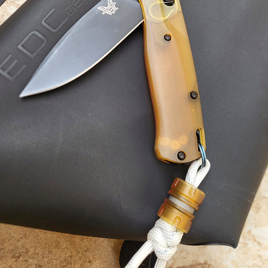Paracord bead "PEI + Titanium" Handmade Colorful Ti Bead lanyard knife bead-EDC-custom bead-gift for men