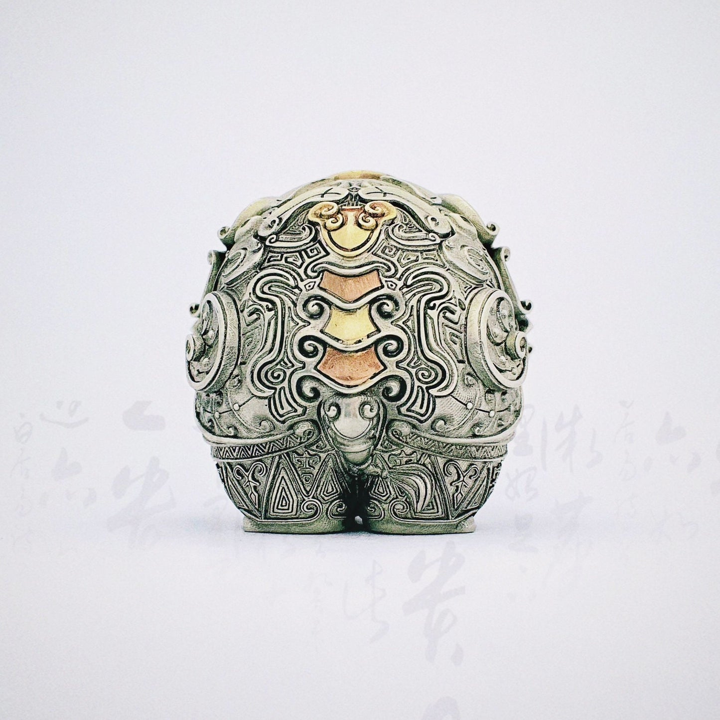 Elephant Desk Decoration "Elephant Pattern Style" Handmade cupronickel decoration Elephant