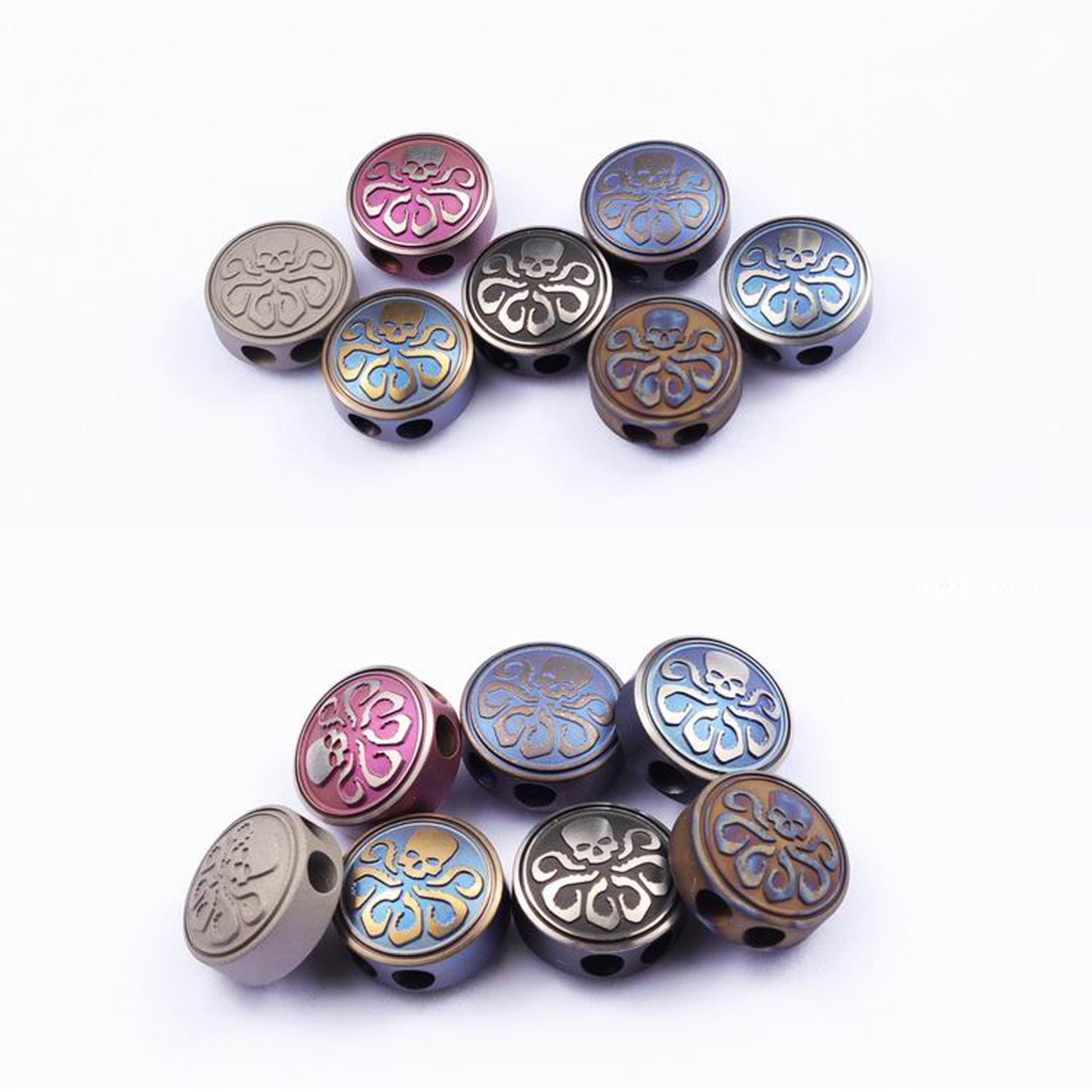 Paracord bead "Hydra Avengers Titanium Bead S" knife bead-lanyard bead-EDC bead-custom bead-gift for men-bracelet bead