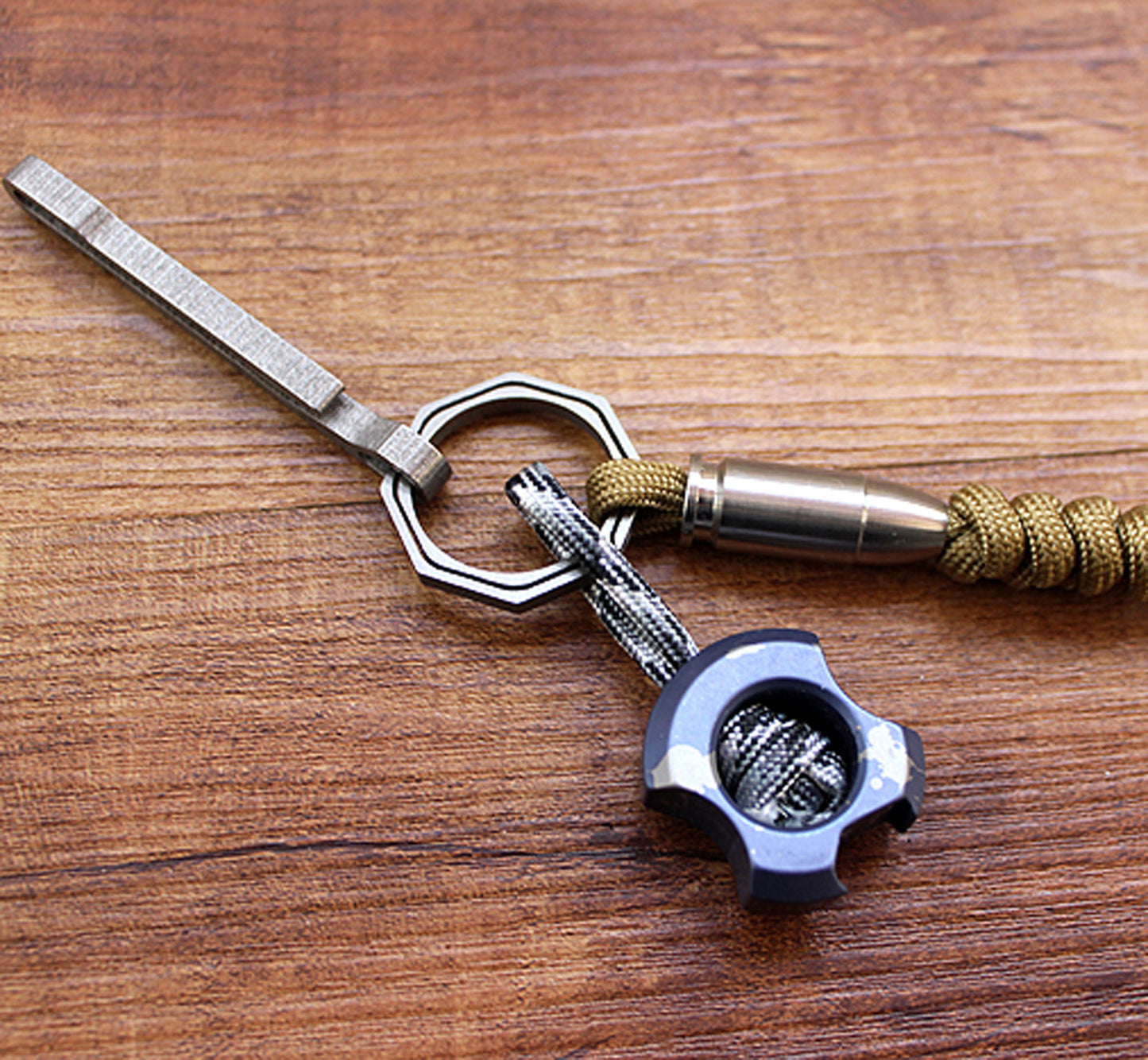 Paracord bead "Knuckle Shape Titanium Bead" lanyard knife bead-EDC-custom bead-gift for men-Cool zipper puller-zipper head EDC-Bottle opener