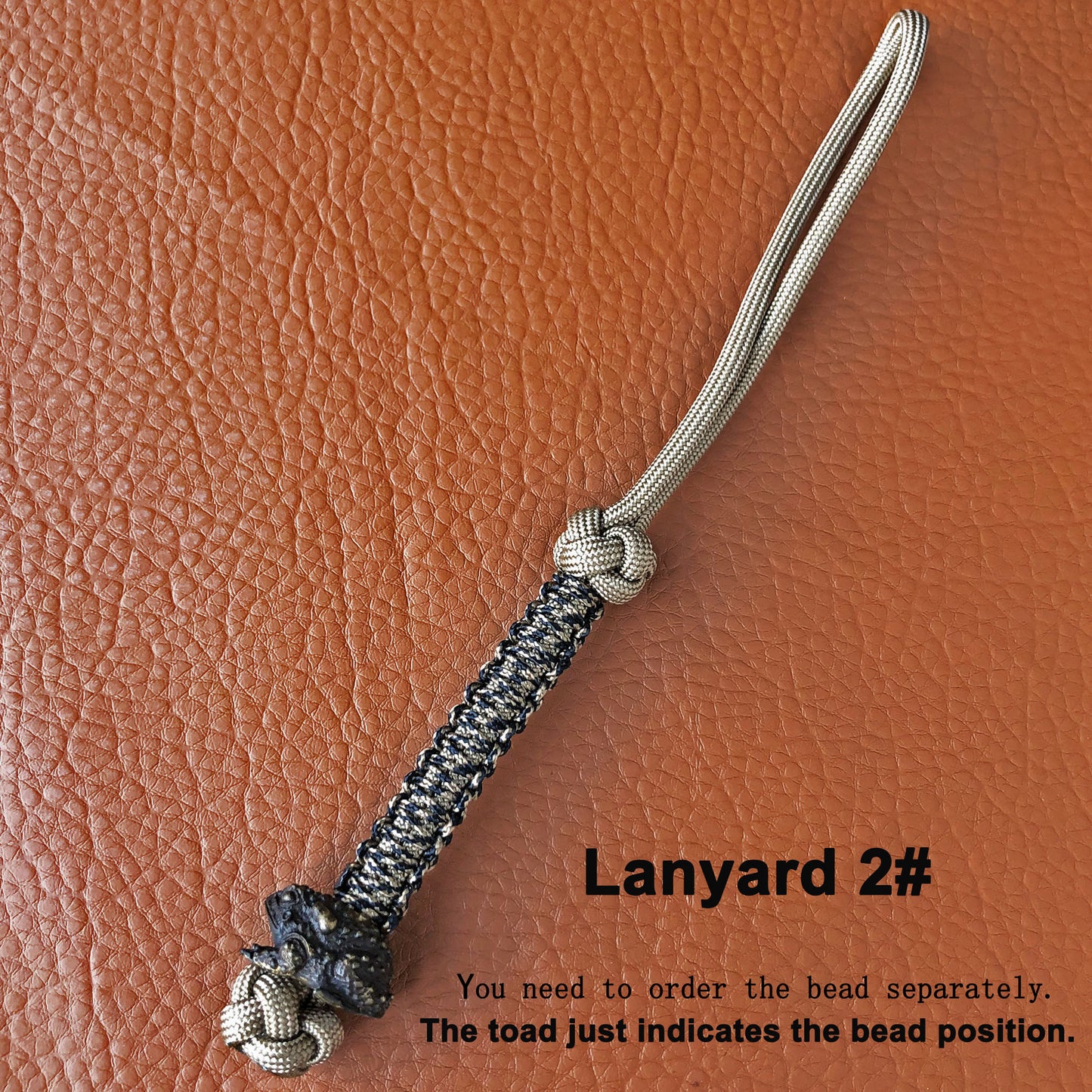 550bl Paracord Lanyard handmade knife lanyard EDC-custom bead-gift for men-Cool zipper puller-zipper head EDC