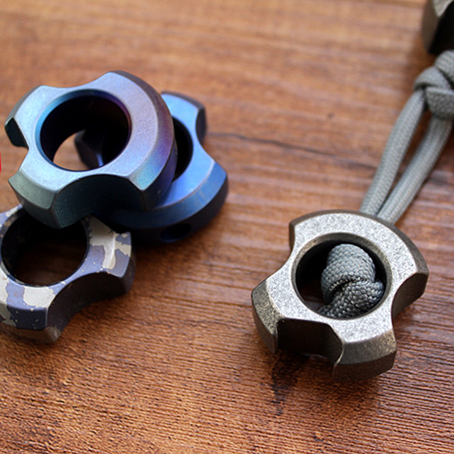Paracord bead "Knuckle Shape Titanium Bead" lanyard knife bead-EDC-custom bead-gift for men-Cool zipper puller-zipper head EDC-Bottle opener