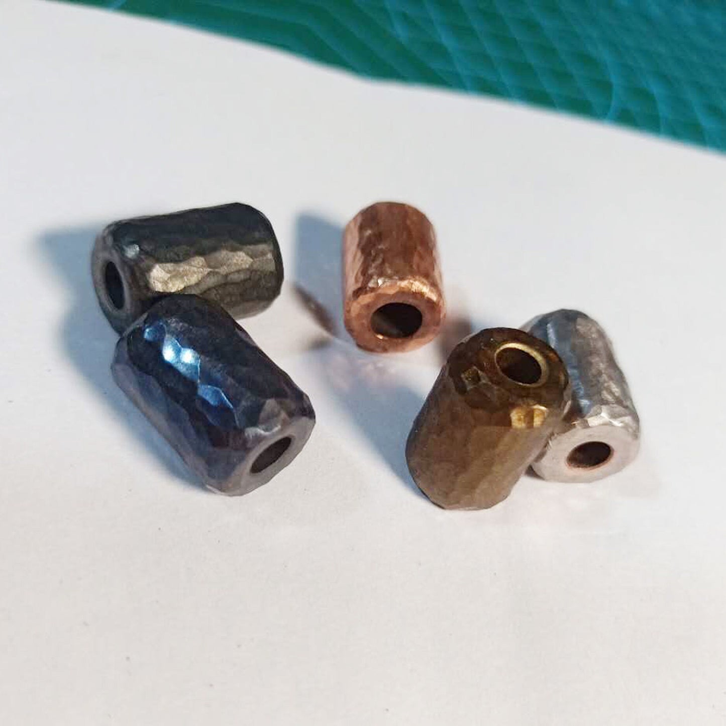 Paracord bead "Hand Hammered Bead" Iron Alloy Copper lanyard knife bead-EDC-custom bead-gift for men-bracelet of paracord-necklace pendant