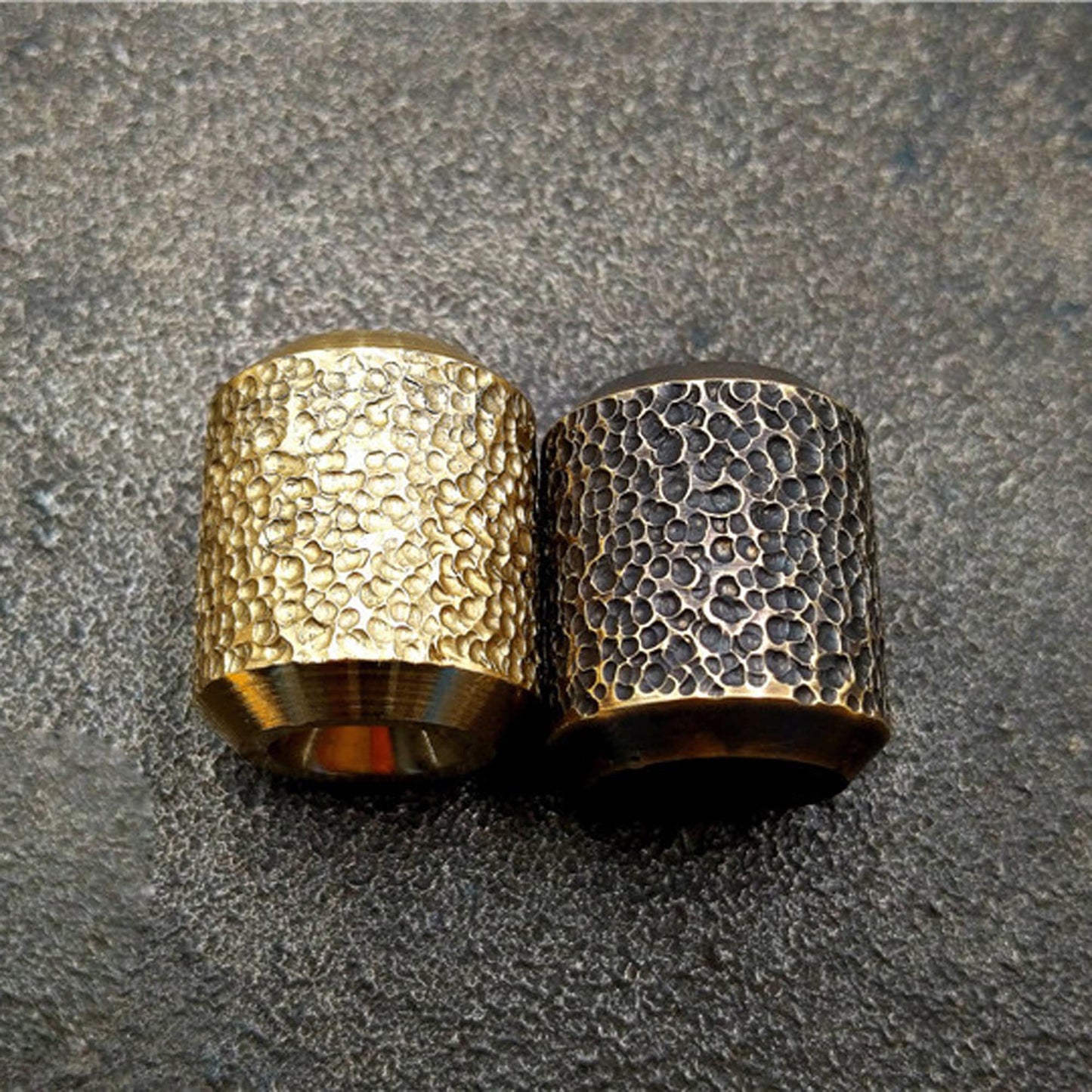 Paracord bead "Brass Bead Cylinder Piting Texture" lanyard knife bead-EDC-custom bead-gift for men-bracelet of paracord-