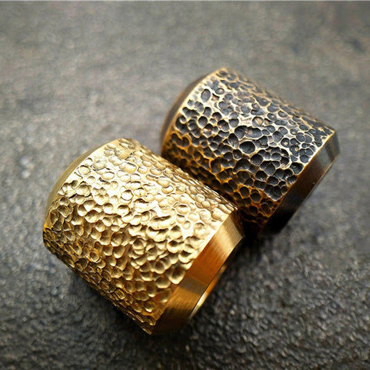 Paracord bead "Brass Bead Cylinder Piting Texture" lanyard knife bead-EDC-custom bead-gift for men-bracelet of paracord-