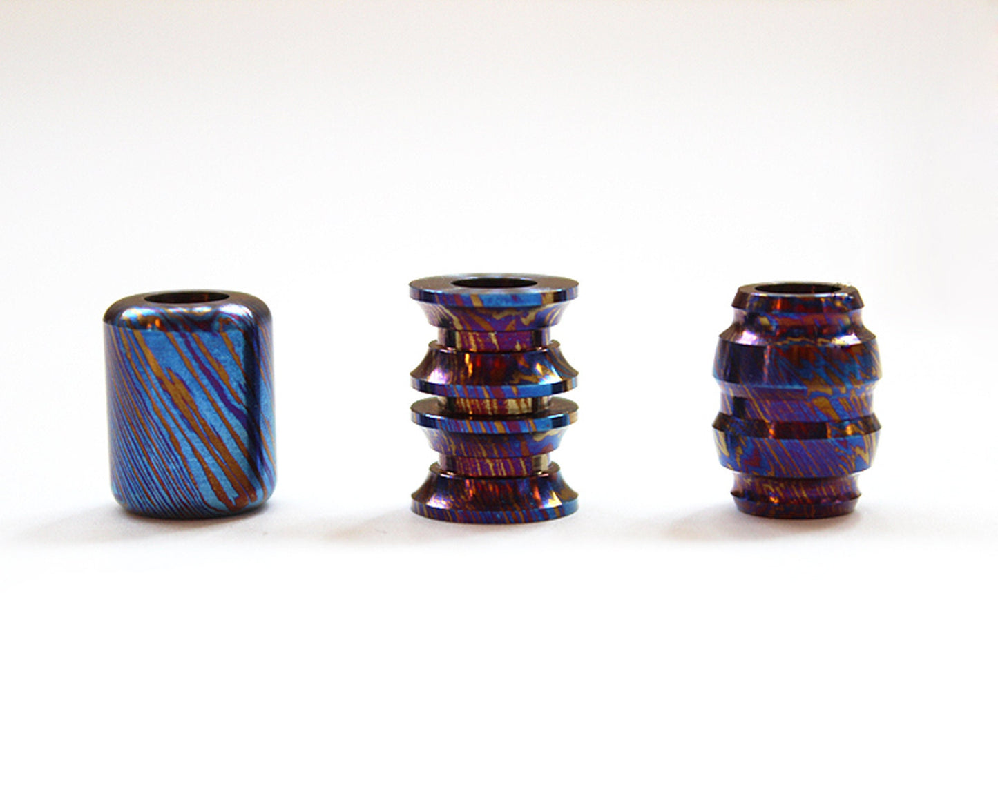 Paracord Bead Mokuti Titanium Damascus Timascus lanyard knife bead-EDC-custom bead-gift for men-bracelet of paracord-necklace pendant