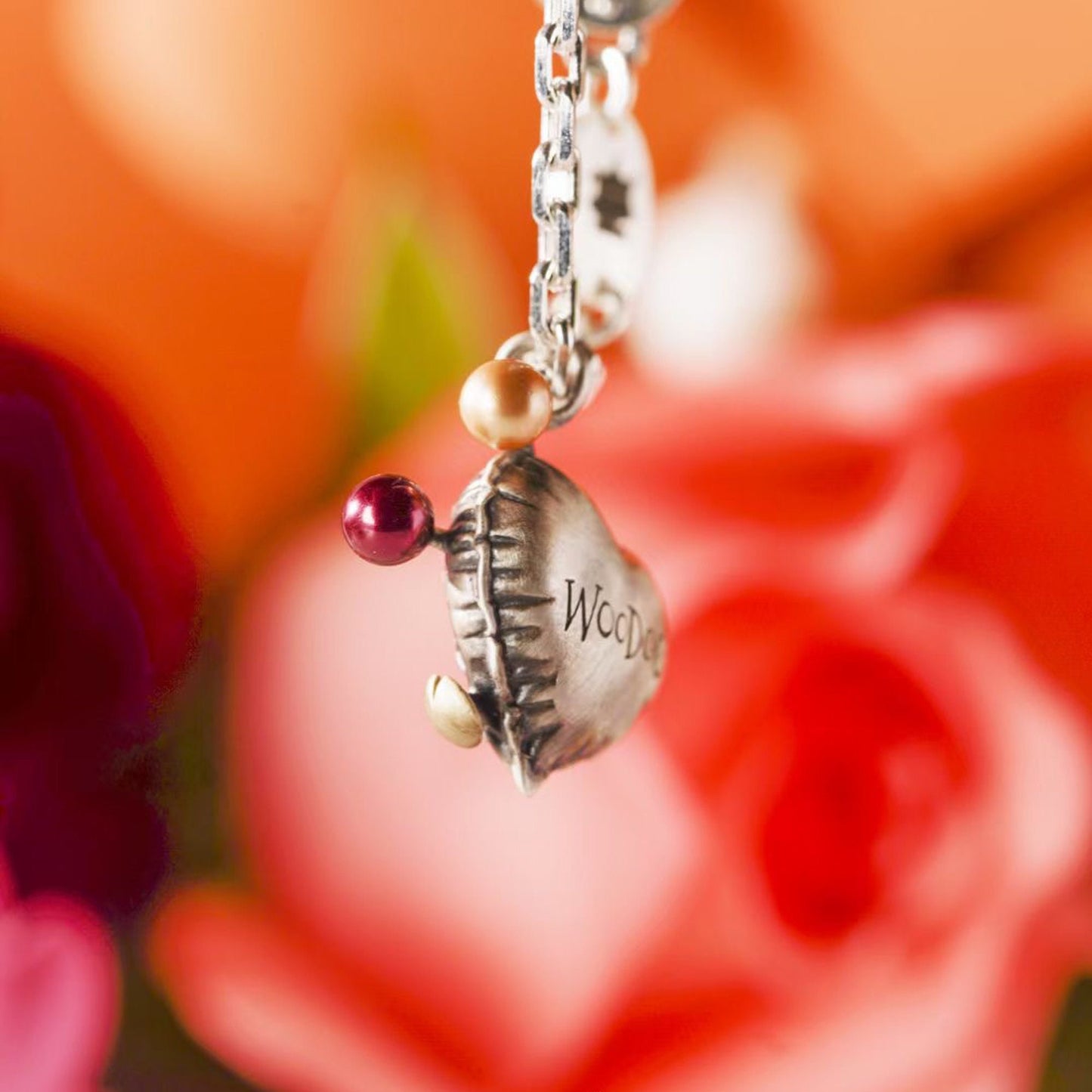Voodoo balloon heart shape balloon necklace for girl or boy Handmade S925 Solid Sterling Silver Swarovski pearl wedding gift women Jewelry