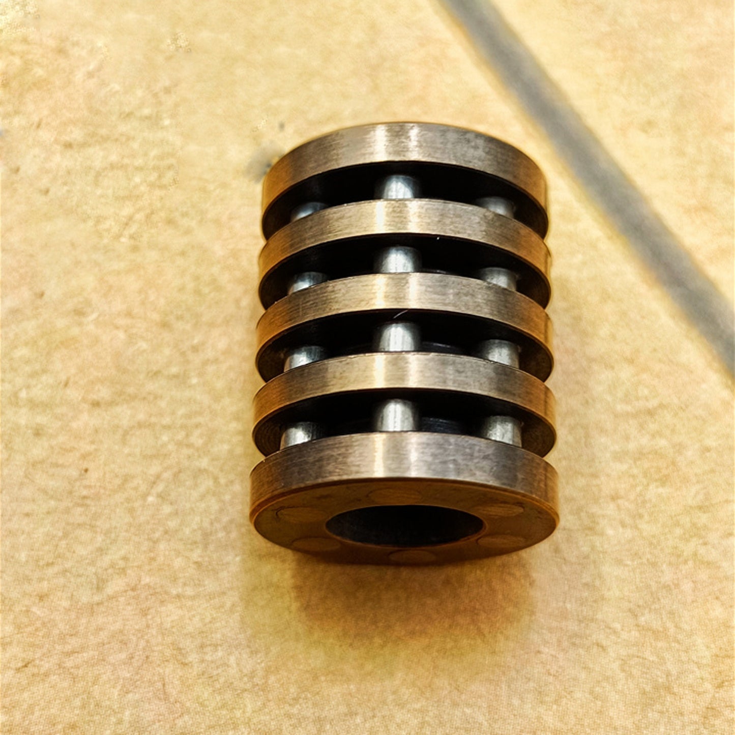 Paracord bead "Engine Cylinder Block Round" Brass bead lanyard knife bead-EDC-custom bead-gift for men-bracelet of paracord- EDC bead