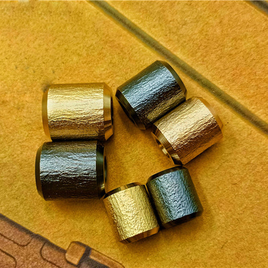 Paracord bead "Brass Bead Orange Peel Texture" handmade lanyard knife bead-EDC-custom bead-gift for men-bracelet of paracord-