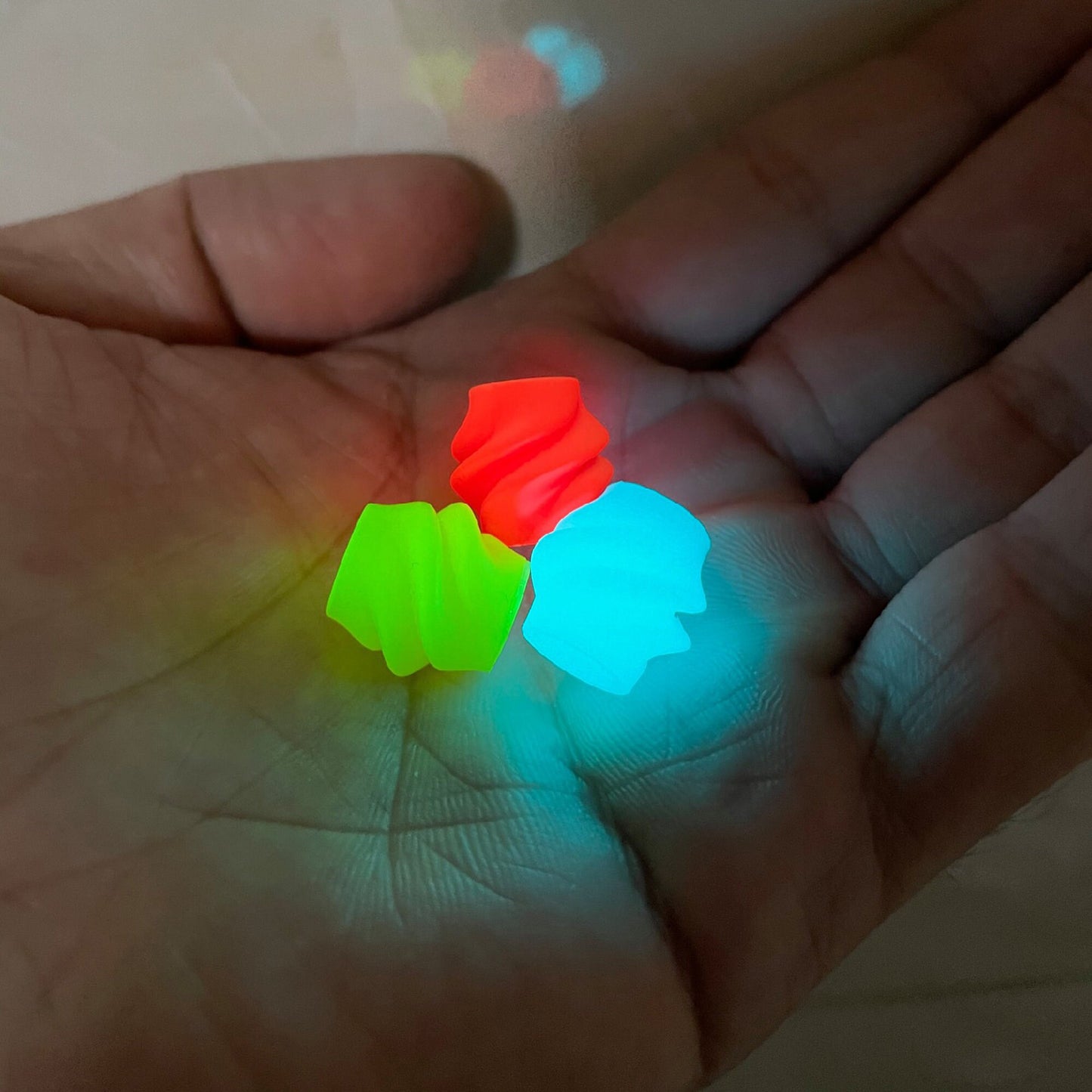 Glow in Dark Luminous Risen bead Paracord Bead "Spin Bead" Men Bracelet lanyard knife bead-EDC-custom bead-gift for men bracelet of paracord