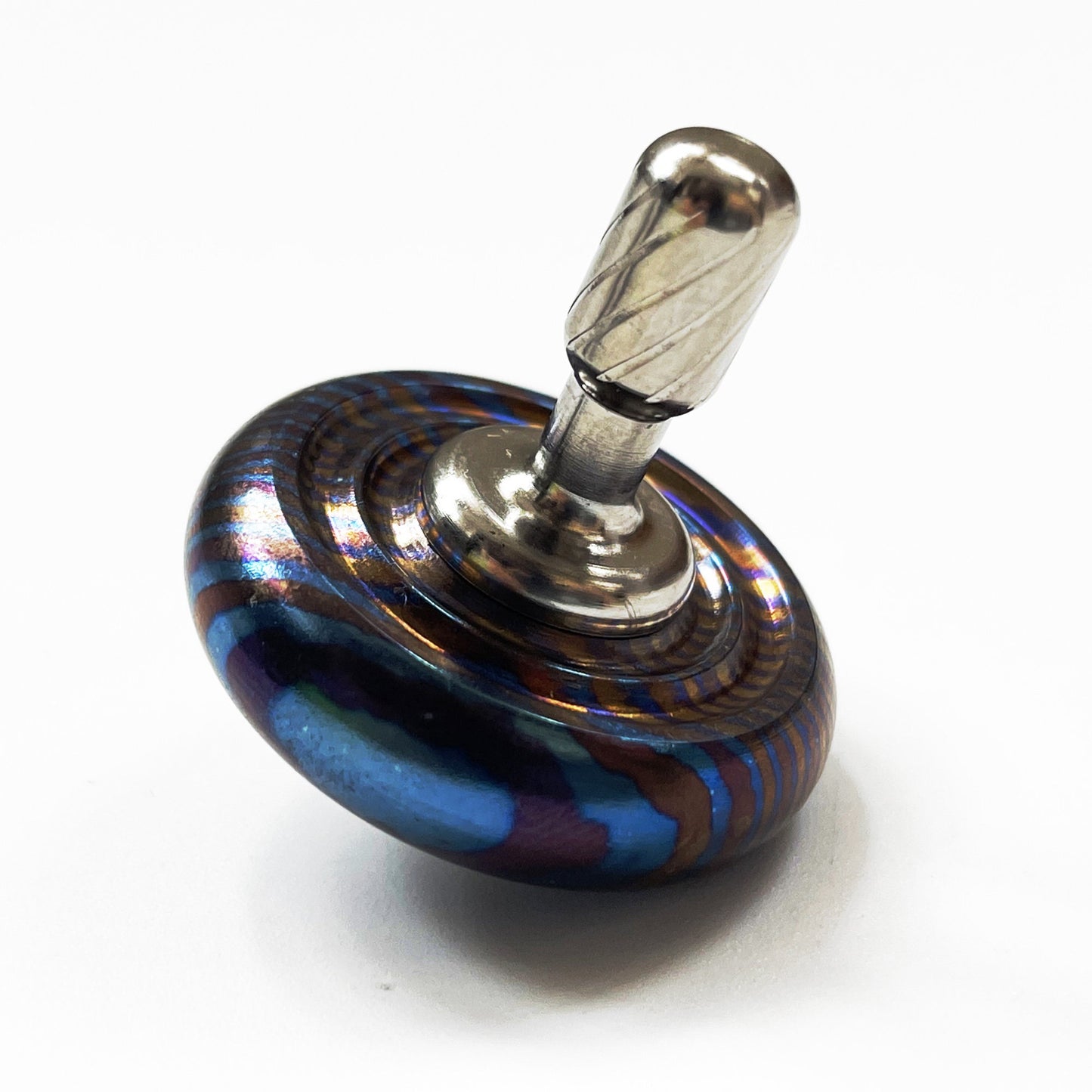 Fidget Spinner Mokuti Timascus Spin Top Titanium Damascus Titanium hand polished Finish Machining-EDC toy Mokuti Titanium Damascus Timascus