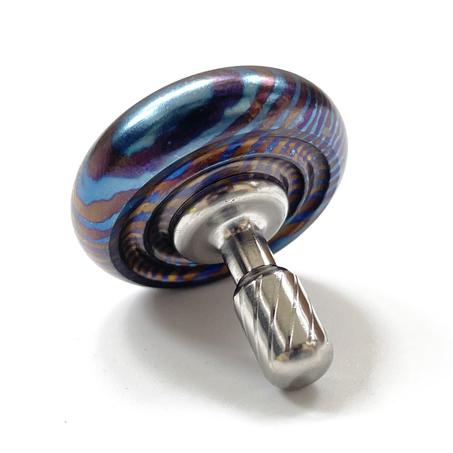 Fidget Spinner Mokuti Timascus Spin Top Titanium Damascus Titanium hand polished Finish Machining-EDC toy Mokuti Titanium Damascus Timascus