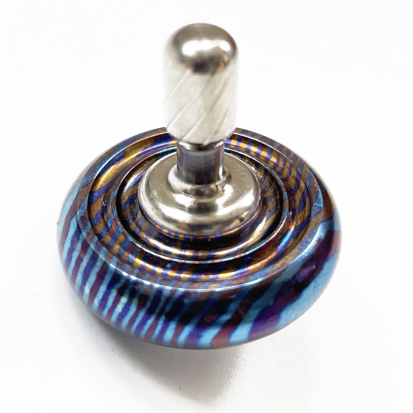 Fidget Spinner Mokuti Timascus Spin Top Titanium Damascus Titanium hand polished Finish Machining-EDC toy Mokuti Titanium Damascus Timascus