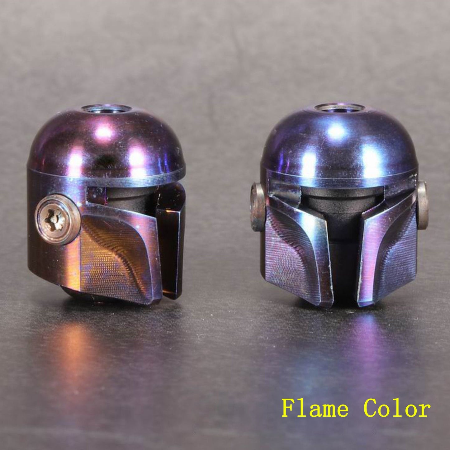 Paracord bead "Titanium Mandalorian Bounty Hunter Helmet" knife bead-lanyard bead-EDC bead-custom bead-gift for men-bracelet bead