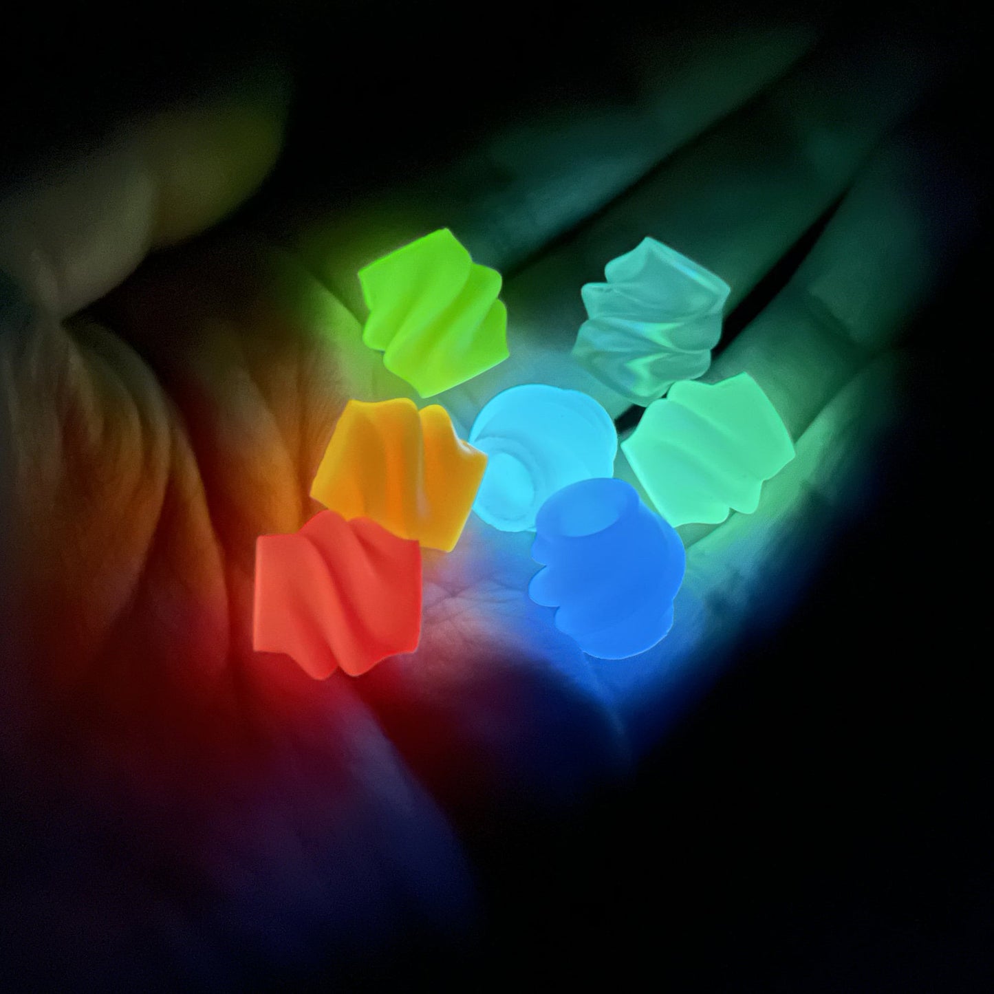 Glow in Dark Luminous Risen bead Paracord Bead "Spin Bead" Men Bracelet lanyard knife bead-EDC-custom bead-gift for men bracelet of paracord