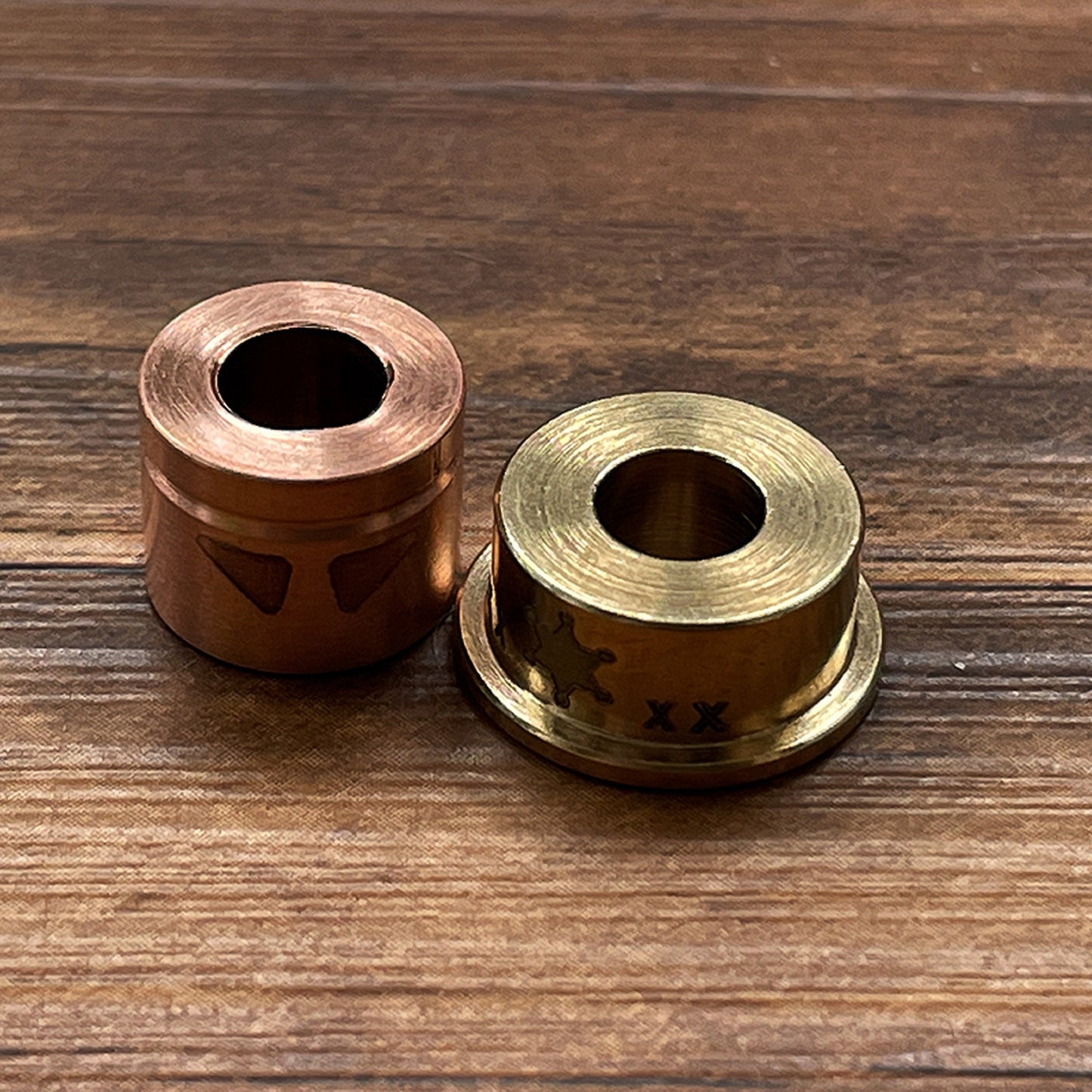 Paracord Bead "Sheriff" Brass Copper Titanium CNC Finish Machining lanyard knife bead-EDC