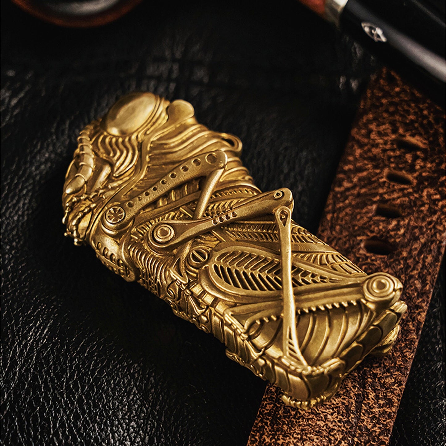 Cricket Lighter Case solid brass insects EDC charm Gothic and punk accessory Men gift Father gift husband gift