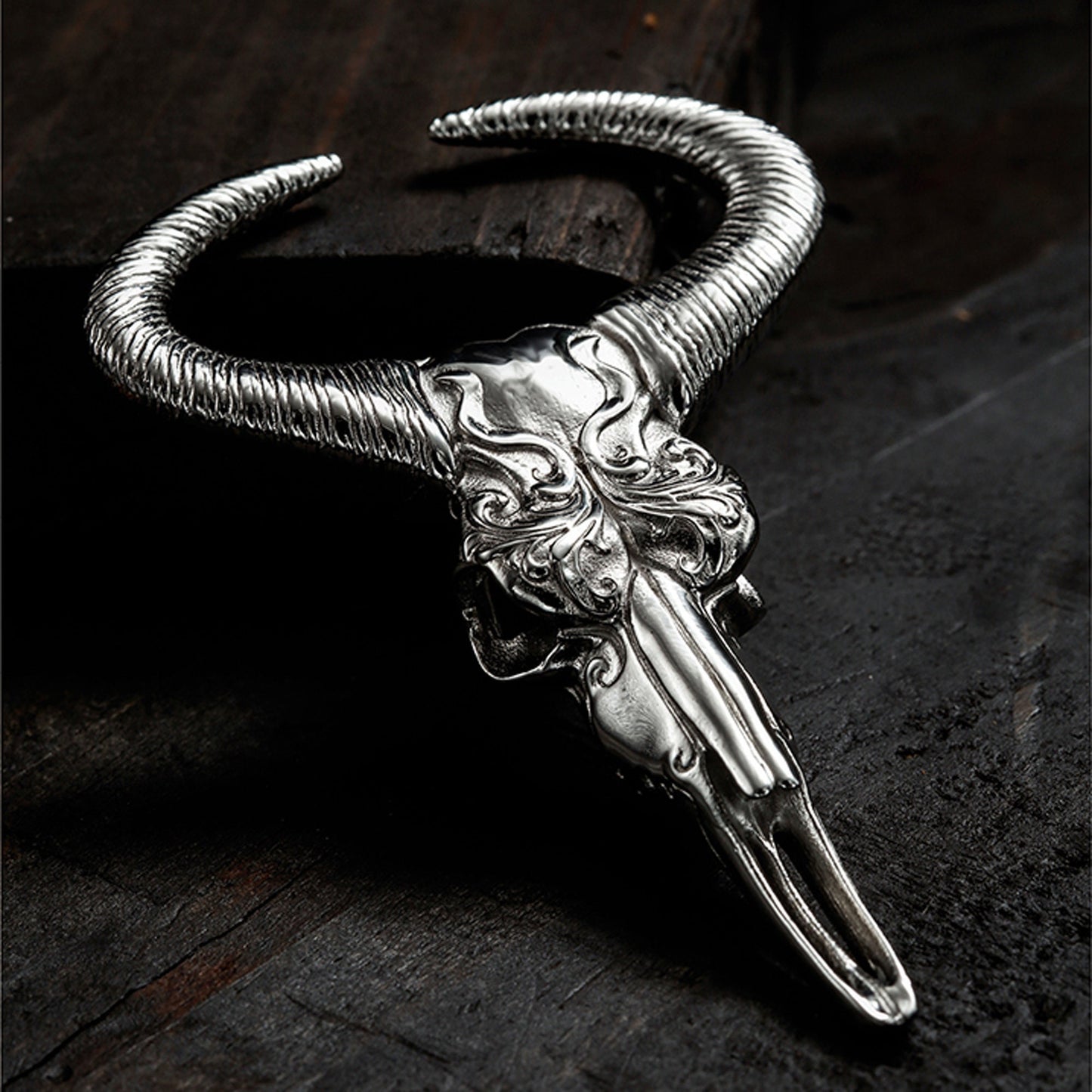 Bull Head Bone bottle opener solid stainless steel pendant key chain EDC charm Gothic and punk accessory Men gift Father gift husband gift