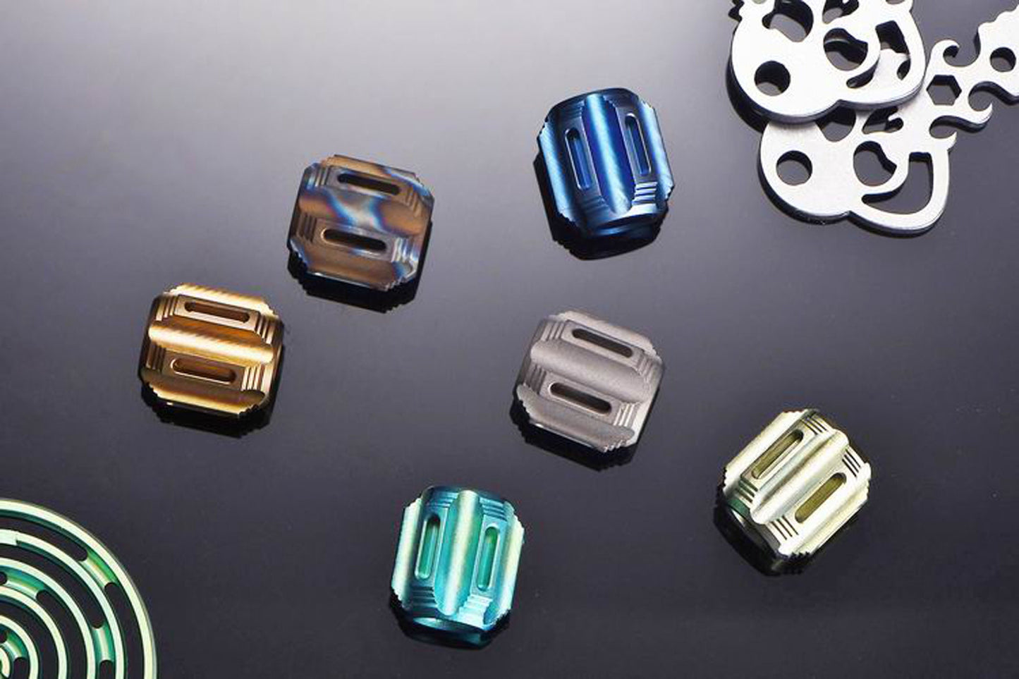 Paracord bead "Titanium Space Station" knife bead-lanyard bead-EDC bead-custom bead-gift for men-bracelet bead