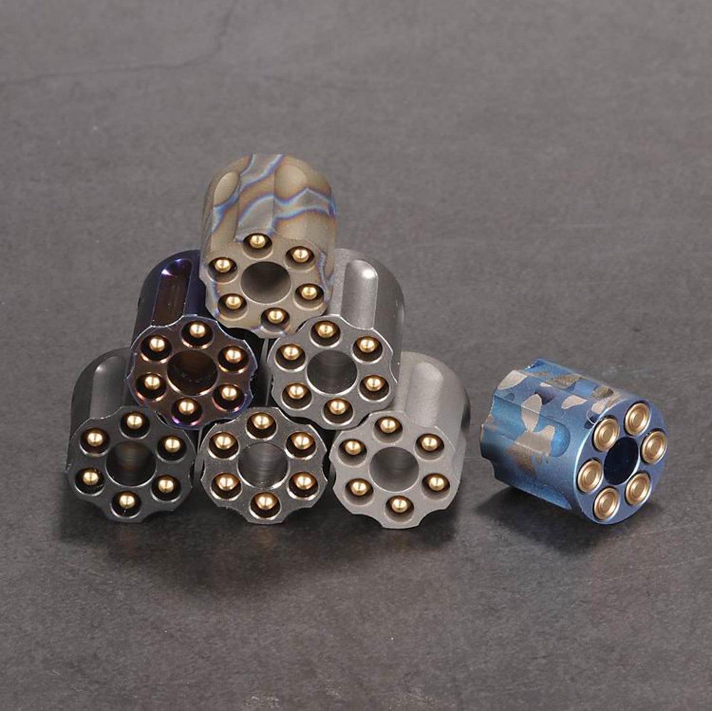 Paracord bead "Revolver Magazine Shape" knife bead-lanyard bead-EDC bead-custom bead-gift for men-bracelet bead