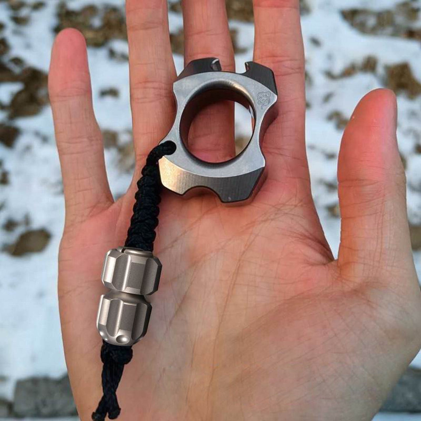 Fidget Spinner Paracord bead "Titanium Big Bomb Shape bead" knife bead-lanyard bead-EDC bead-custom bead-gift for men-bracelet bead
