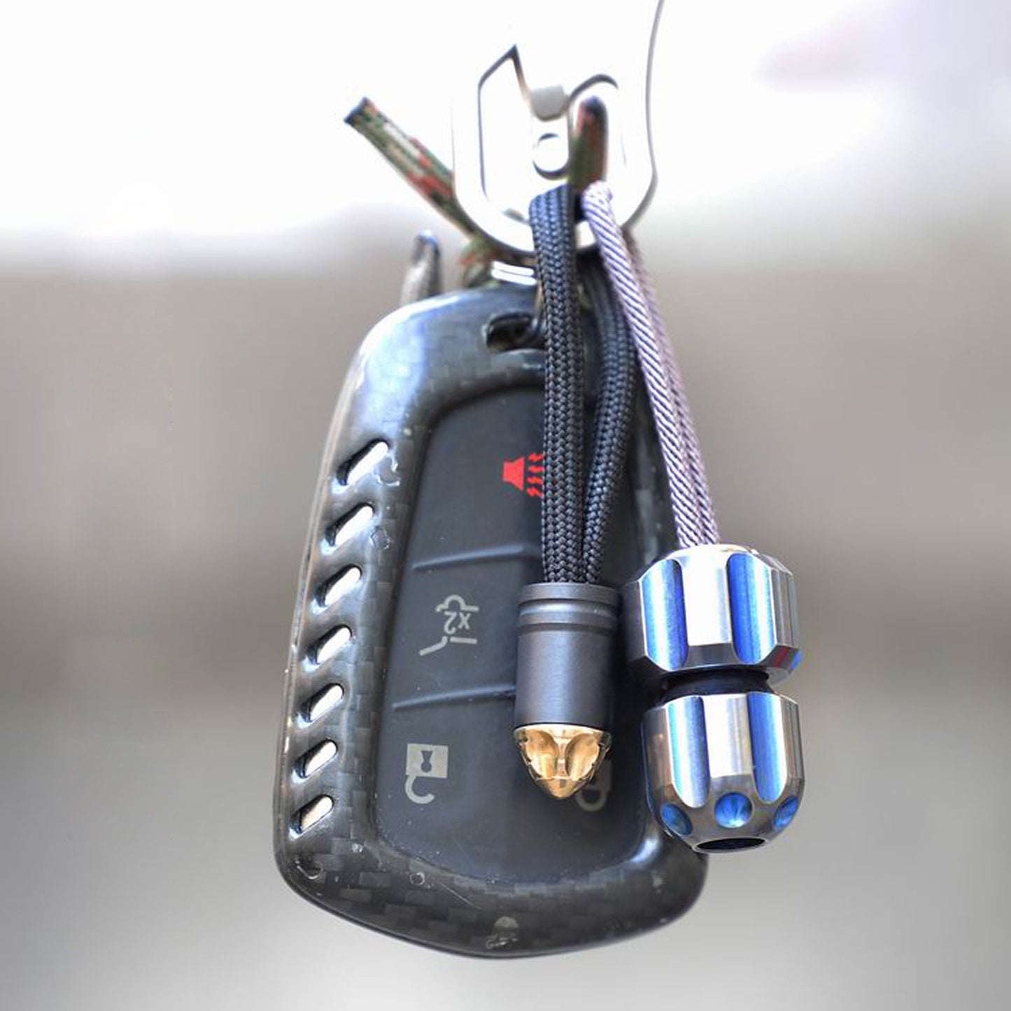 Fidget Spinner Paracord bead "Titanium Big Bomb Shape bead" knife bead-lanyard bead-EDC bead-custom bead-gift for men-bracelet bead