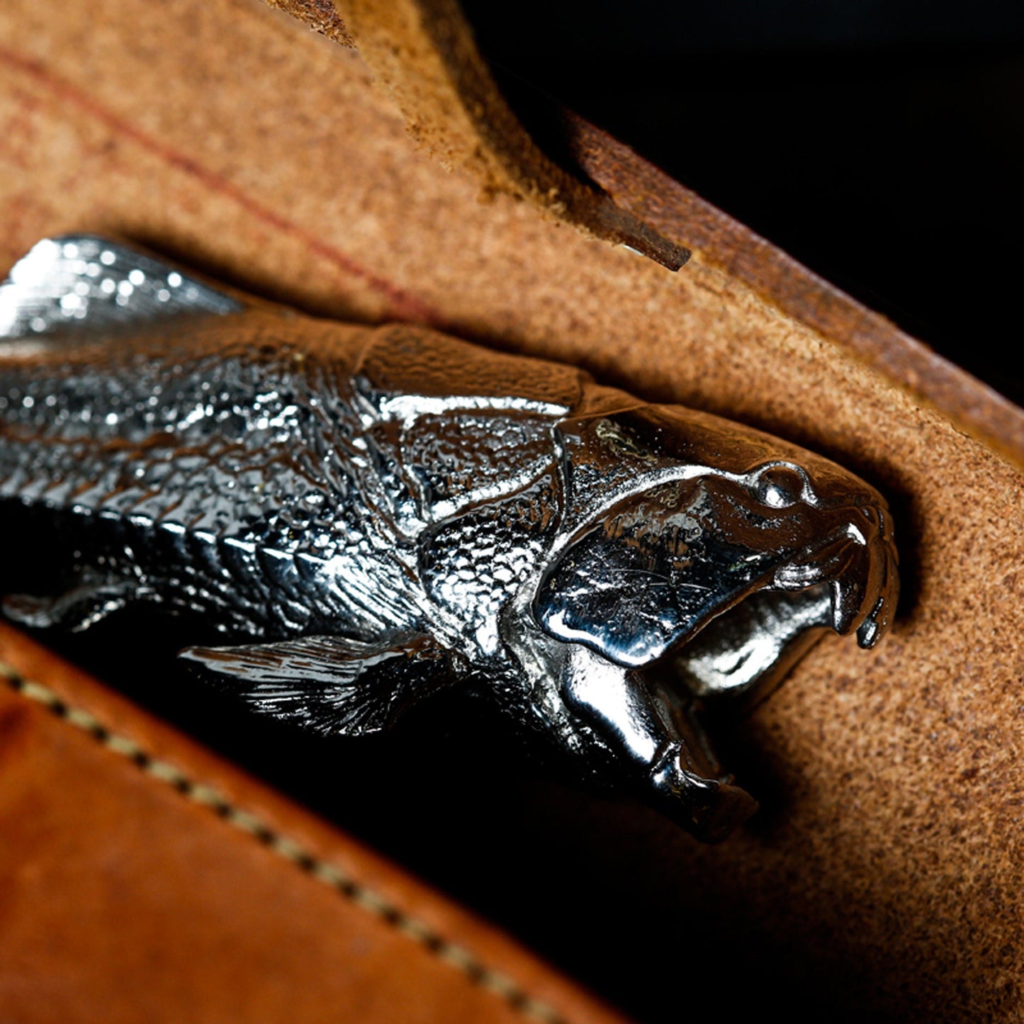Dunkleosteus bottle opener Stainless steel fish shape opener EDC charm Gothic and punk accessory Fishermen gift Father gift husband gift