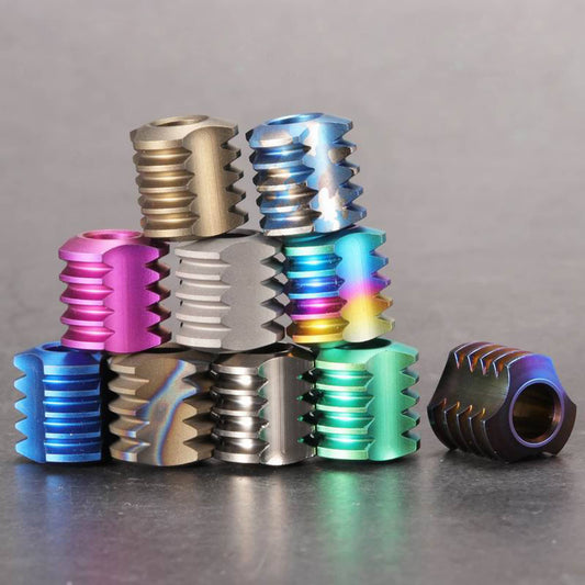 Paracord bead "Titanium Bead E Type" knife bead-lanyard bead-EDC bead-custom bead-gift for men-bracelet bead