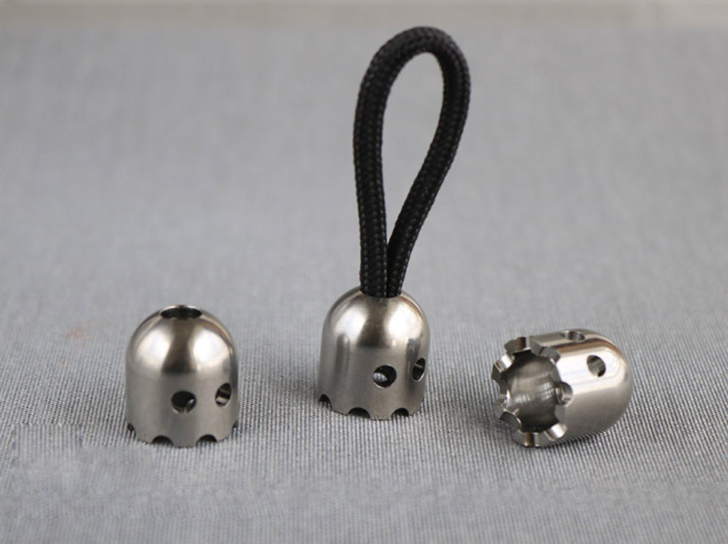 Paracord bead "Titanium Little Ghost" knife bead-lanyard bead-EDC bead-custom bead-gift for men-bracelet bead