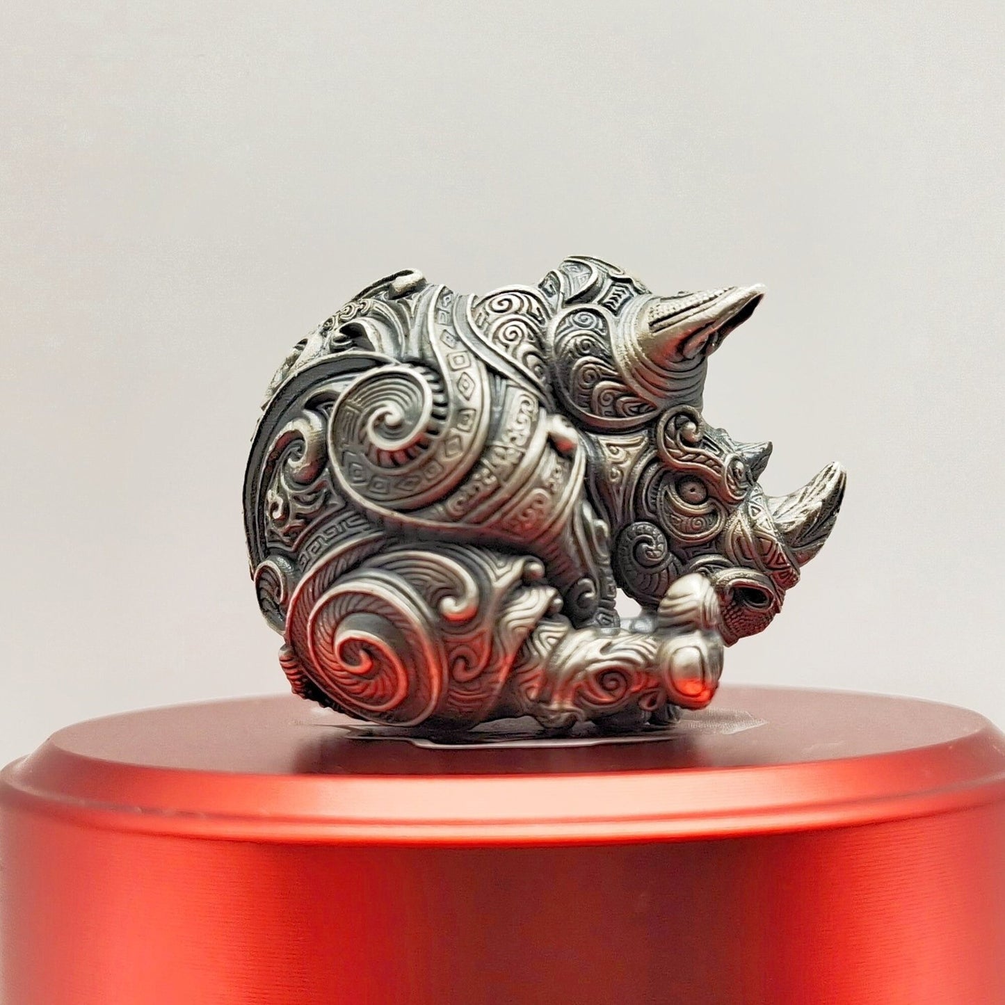 Paracord Bead "Rhinoceros Pattern Style" Handmade knife bead-lanyard bead-EDC bead-animal bead-gift for men-bracelet bead